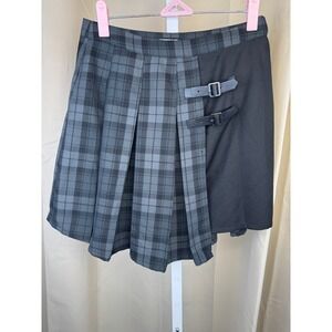 Hot Topic Plaid Asymmetrical Buckle Skirt Size Small – Grunge Punk Emo Y2K Alt-S